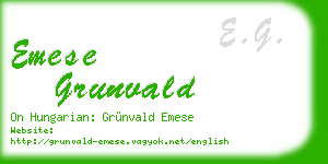 emese grunvald business card
